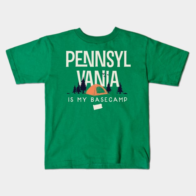 Pennsylvania is my Base Camp Kids T-Shirt by jdsoudry